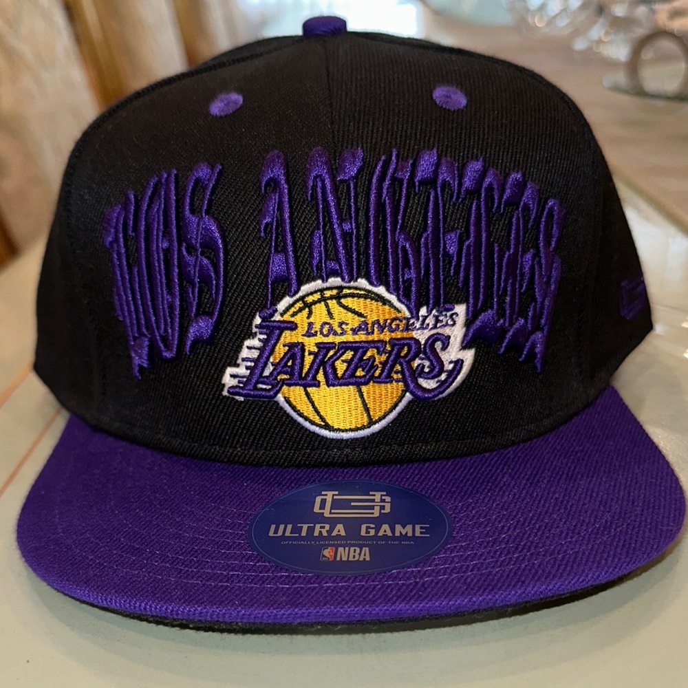 Los Angeles Lakers Black & Purple Snapback Hat